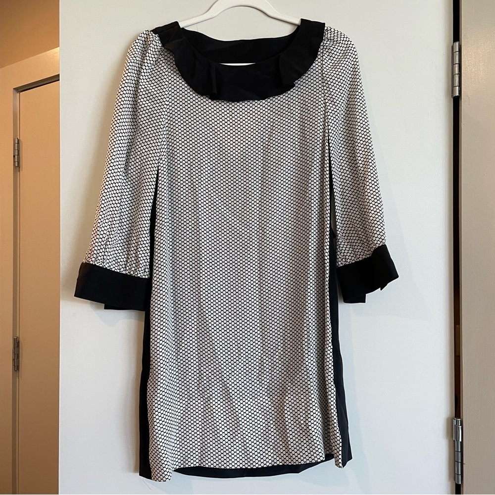 Marc by Marc Jacobs Long Sleeve Open Back Silk Party Dress Polka Dot Size 4
